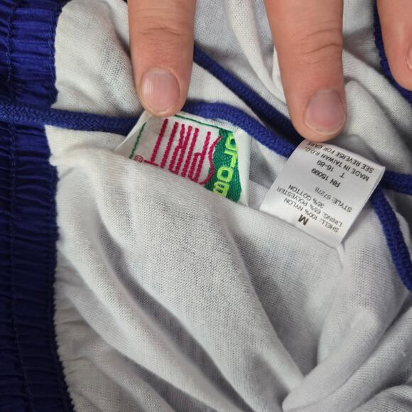 90s Vintage Colorblock Track Set Y2K Blue White Windbreaker Joggers Size Medium - Picture 13 of 16